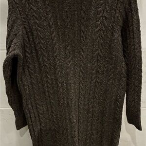 A New Day Women’s Cable Knit Turtleneck Sweater Dress Brown Size XXL